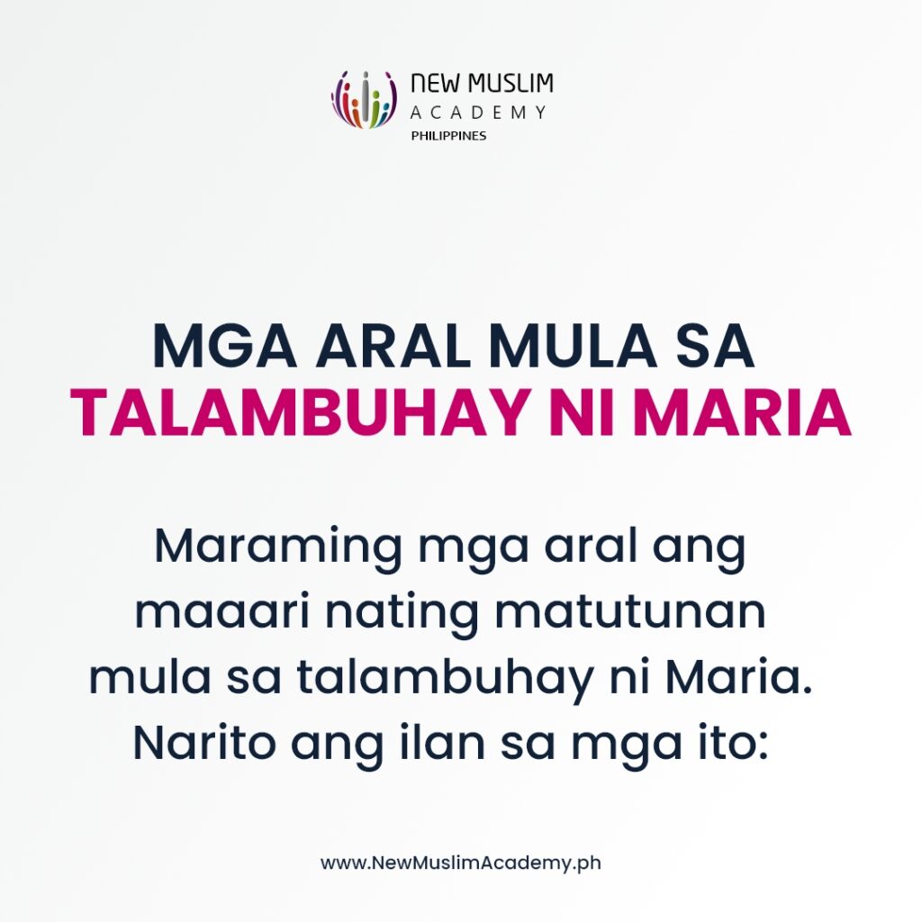 Mga Aral Mula sa Talambuhay ni Maria